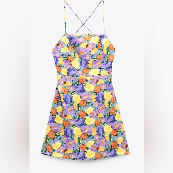 ZARA FLORAL ROMPER - Picture 1 of 7